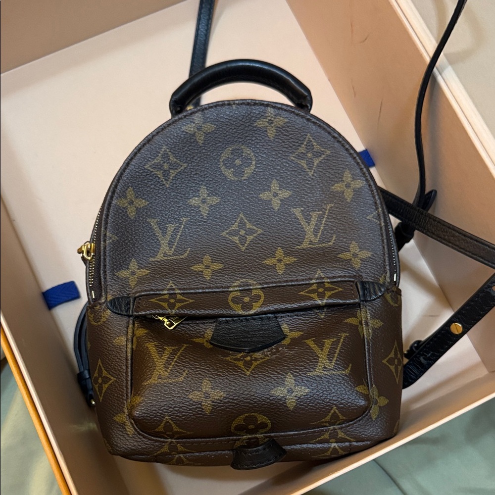 Louis Vuitton Brown and Gold Monogram Backpack